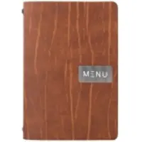 Securit A5 RUGA læder menuomslag i brun
