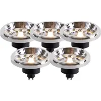 LUEDD Sett med 5 GU10 dimmbare LED-pærer AR111 11W 810lm 2700K