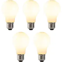 LUEDD Sett med 5 dimmbare E27 LED-pærer opalglass 7W 806 lm 2200K