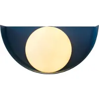 Lucide Vegglampe Benni med kuleskjerm av glass, blå