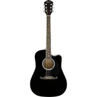 Fender FA-125CE Dreadnought Electro Acoustic WN Black