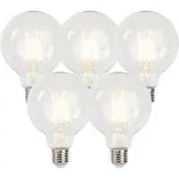 LUEDD Sett med 5 dimmbare LED-pærer E27 G95 5W 470lm 2700K