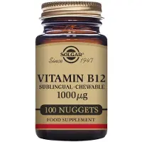 Solgar Vitamin B12 1000 µg Sublingual - Tyggbar Nugget - 100 stk.