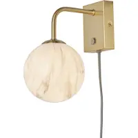 It´s about RoMi IT'S ABOUT ROMI Carrara vegglampe gull/marmor