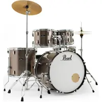 Pearl Roadshow 5pc Compact Drum Kit w/Sabian Cymbals Bronze Metallic