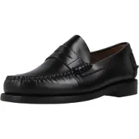 Sebago for man. 7000300 Classic Leather Moccasins black (42 W), Flat, None, Casual, Party