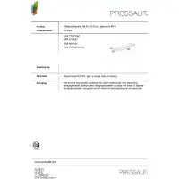 Pressalit Csslr Plus hylde med glasplade 55x12cm - poleret rustfri stål