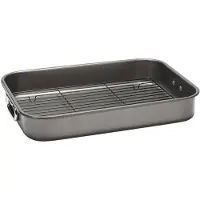 Patisse stekepanne med rist 41,6 x 6,4 x 30,5 antrasitt stål