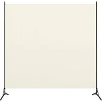 vidaXL Romdeler hvit 175x180 cm stoff