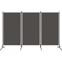 vidaXL Romdeler 3 paneler antrasitt 260x180 cm