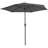 vidaXL Parasoll med metallstang 300 cm antrasitt