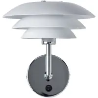 Dyberg Larsen DL20 vegglampe metall, 20 cm hvit