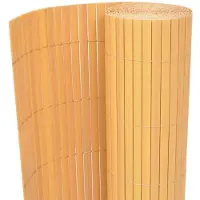 vidaXL Dobbelsidet hagegjerde PVC 90x500 cm gul