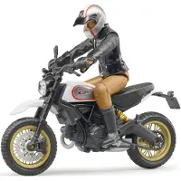 BRUDER Figur m. Scrambler Ducati Desert Sled - bworld - 63051 - - OneSize - Lekefigur