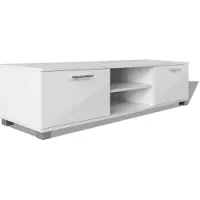 vidaXL TV-benk høyglans hvit 120x40,5x35 cm
