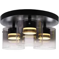 Highlight LED-taklampe Salerno, 2 700 K, 3 lyskilder, svart