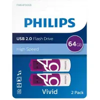 Philips Vivid Edition 2.0 64gb Minnepinne 2 Enheter