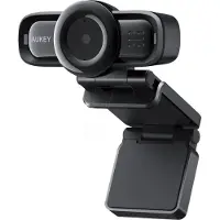 Aukey Webcam PC-LM3, 1080P Full HD-oppløsning, dobbel støydempende mikrofon, USB 2.0-port, autofokus, inkl. klips