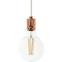 Creative Cables Textile Knurled Aluminum 1.2 M Hengelampe Med Lyspære