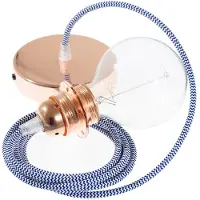 Creative Cables Rz12 Zigzag Diy 50 Cm Hengelampe Pendel For Lampeskjerm