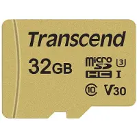 Transcend Micro Sdhc 500s 32gb Class 10 Uhs-i U3 V30+adapter Minnekort