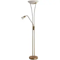 LINDBY Felicia uplight med leselampe, messing