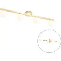 QAZQA Moderne taklampe messing IP44 4-lys - Cederic