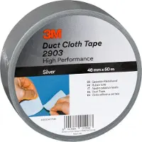 3M Scotch Lerretstape 2903, Sølv, 48 mm x 50 m, 24 stk/krt