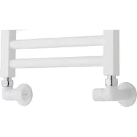 TVS ventilsæt hvid - hjørne-vinkel m. roset