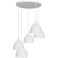 Luminex Hengelampe Nanu med 5 lyskilder, rund, lysegrå