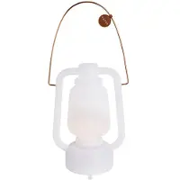 QAZQA Bordlampe hvit IP44 inkl. Bluetooth-høyttaler - Storm Music