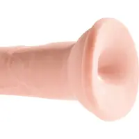 Orion Triple Density Naturtro Dildo 8" fra King Cock Plus Med Sugekopp