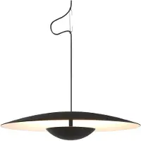 Marset Ginger LED-pendellampe, Triac Ø42 cm svart/hvit