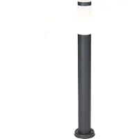 QAZQA Antrasittgrå stolpelampe 80 cm IP44 opal - Rox