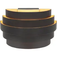 Highlight Scudo vegglampe, svart, bredde 20 cm, aluminium, G9