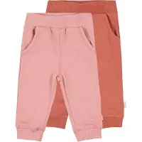 Minymo Joggebukser - 2-pack - Kløft Rose - - 68 - Joggebukse