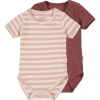 Minymo Bodyer k/e - 2-pack - Violet Ice - - 74 - Kortermet body