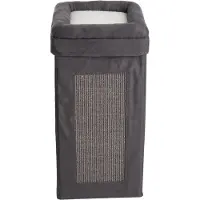 Zooplus Exclusive Kloretønne Soft’n Scratchy foldbar - Mørkegrå / hvit