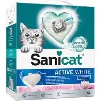Sanicat Active White Lotus Flower kattesand - 6 l