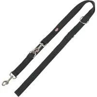 Trixie Premium adjustable leash, M-L: 2,00 m / 25 mm, sort