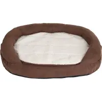 Zooplus Exclusive Oval Hundeseng Memory, Brun - L 117 x B 72 x H 24 cm