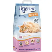 Tigerino Nuggies XL-Grain kattesand med babypulverduft 14l - 14 l