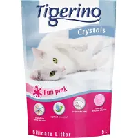 Tigerino Crystals Fun - Fargerik kattesand - Rosa 5 l