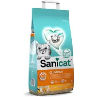 Sanicat Klumping, strø, for katter, bentonitt, vanilje og mandarin, 8l, klumper