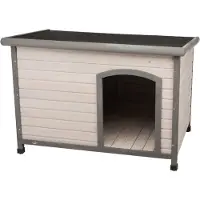 Trixie Spare-sett: Flatt-tak hundehus Classic med isolasjon - Størrelse L: B 116 x T 79 x H 82 cm, grått