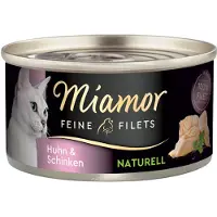 Miamor Fine Filéter Naturelle 6 x 80 g - Kylling & skinke