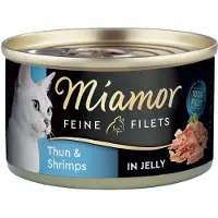 Miamor Økonomipakke Fine Fileter 24 x 100 g - Tunfisk & reker i gelé