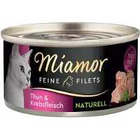 Miamor Økonomipakke Fine Filéter Naturelle 24 x 80 g - Tunfisk & kreps