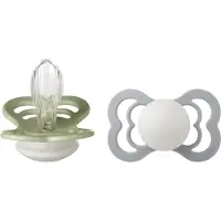 BIBS Supreme+ Lysende smokker - Str. 2 - 2-pack - Symmetrisk - S - - 6-18 md - Smokk
