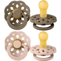 BIBS Smokk Boheme 2 PACK Latex Dark Oak/Blush (Strl.1: 0 mnd +)